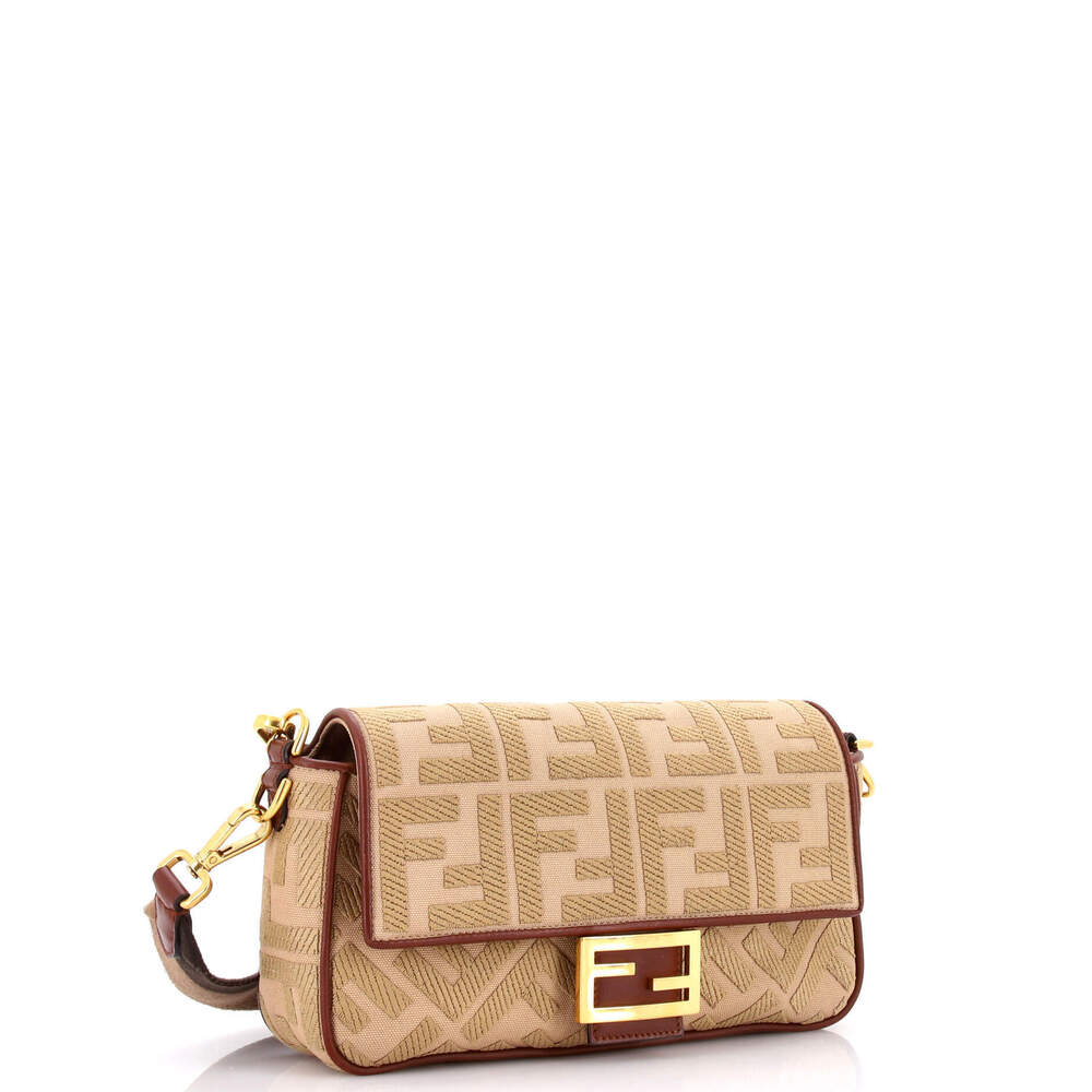 Fendi Medium Baguette NM Bag Zucca Embroidered Canvas - Picture 2 of 6